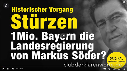 Der Vorgang ist einzigartig im Nachkriegsdeutschland. Vom 14. bis 27 Oktober 2021 versucht ein bayerisches Bürger-Bündnis den Bayerischen Landtag abzuberufen. Die Chancen sind gegeben. Das hätte ggfls. auch Auswirkungen auf die Regierungsbildung in Berlin